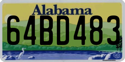 AL license plate 64BD483