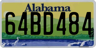 AL license plate 64BD484