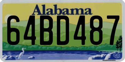 AL license plate 64BD487