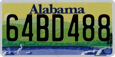 AL license plate 64BD488