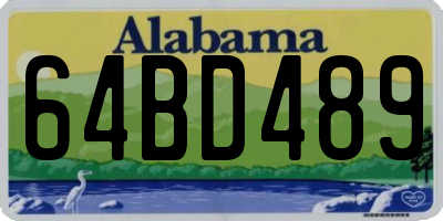 AL license plate 64BD489