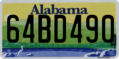 AL license plate 64BD490