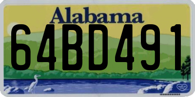 AL license plate 64BD491