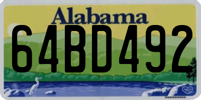 AL license plate 64BD492