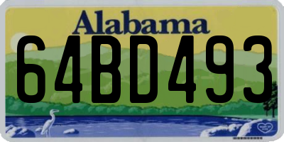 AL license plate 64BD493