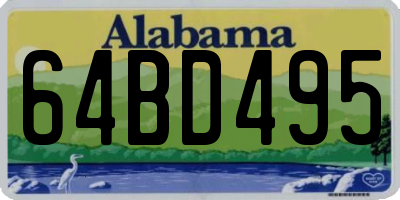 AL license plate 64BD495