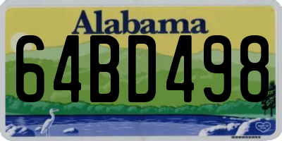AL license plate 64BD498