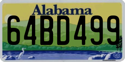 AL license plate 64BD499