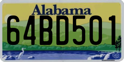 AL license plate 64BD501