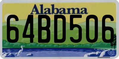 AL license plate 64BD506