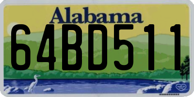 AL license plate 64BD511