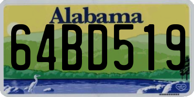 AL license plate 64BD519