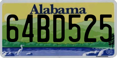 AL license plate 64BD525