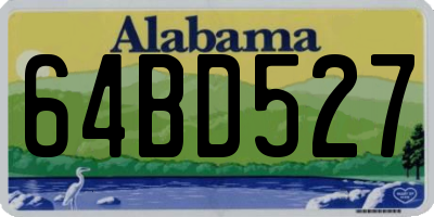 AL license plate 64BD527