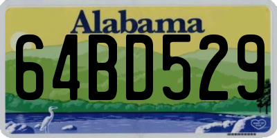 AL license plate 64BD529