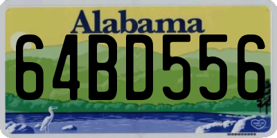 AL license plate 64BD556