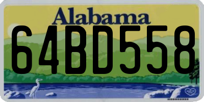 AL license plate 64BD558