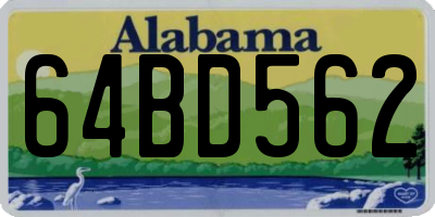 AL license plate 64BD562