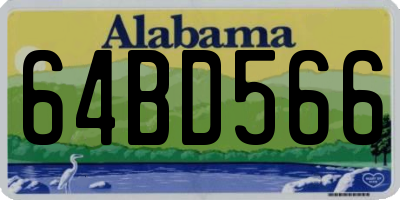 AL license plate 64BD566