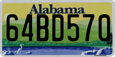 AL license plate 64BD570