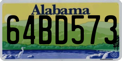 AL license plate 64BD573