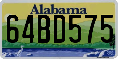 AL license plate 64BD575