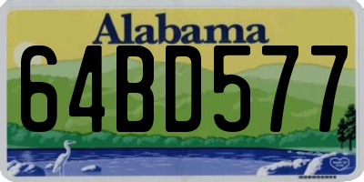 AL license plate 64BD577