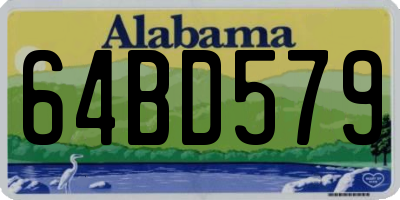 AL license plate 64BD579