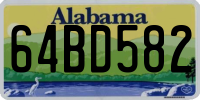 AL license plate 64BD582