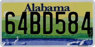 AL license plate 64BD584
