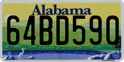 AL license plate 64BD590