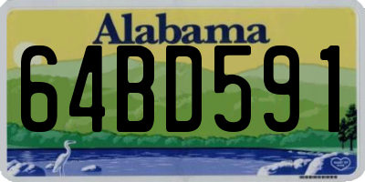 AL license plate 64BD591