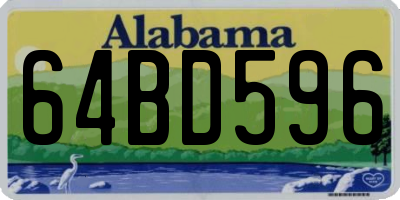 AL license plate 64BD596