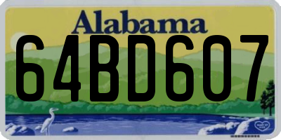 AL license plate 64BD607
