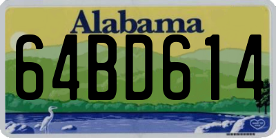 AL license plate 64BD614