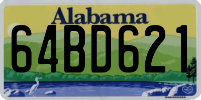 AL license plate 64BD621