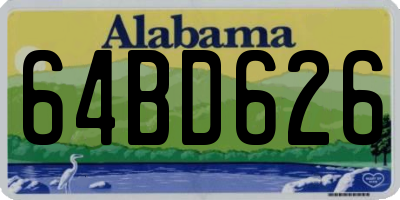 AL license plate 64BD626