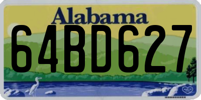 AL license plate 64BD627