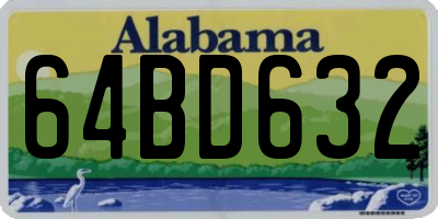 AL license plate 64BD632