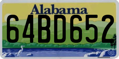 AL license plate 64BD652