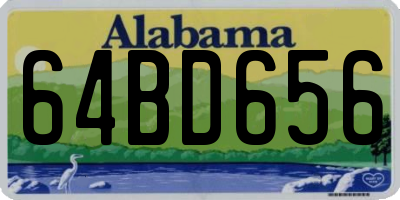 AL license plate 64BD656