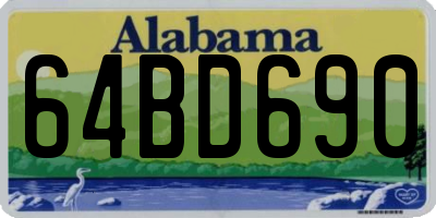AL license plate 64BD690