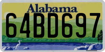 AL license plate 64BD697