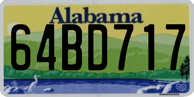 AL license plate 64BD717