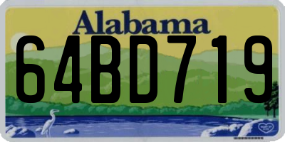 AL license plate 64BD719
