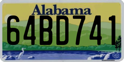 AL license plate 64BD741