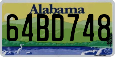 AL license plate 64BD748