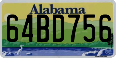 AL license plate 64BD756