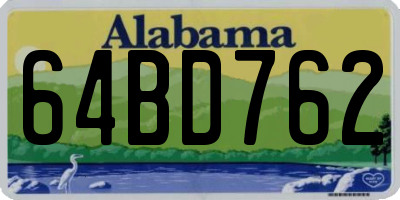 AL license plate 64BD762