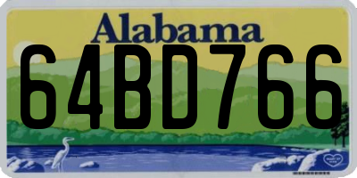 AL license plate 64BD766
